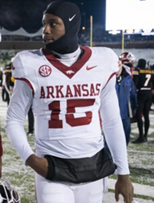 Arkansas Razorbacks #15 Kam Shanks Nike White Football Game Jersey