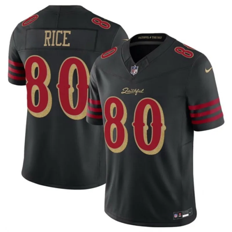 Mens San Francisco 49ers #80 Jerry Rice Black Rivalry Collection F.U.S.E. Limited Jersey