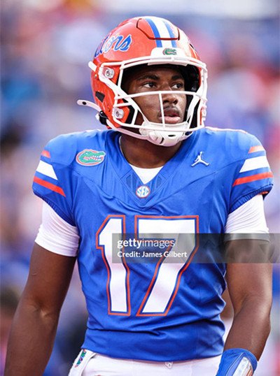 Florida Gators #17 Tramell Jones Jr. Royal 2025 Football Game Jersey