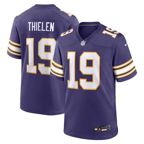 Men's Minnesota Vikings #19 Adam Thielen Purple Classic F.U.S.E. Limited Jersey
