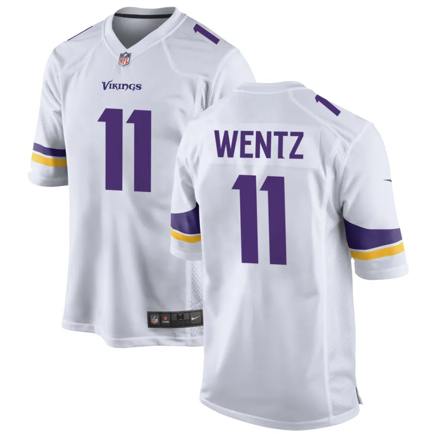 Men's Minnesota Vikings #11 Carson Wentz Nike White F.U.S.E. Vapor Limited Jersey