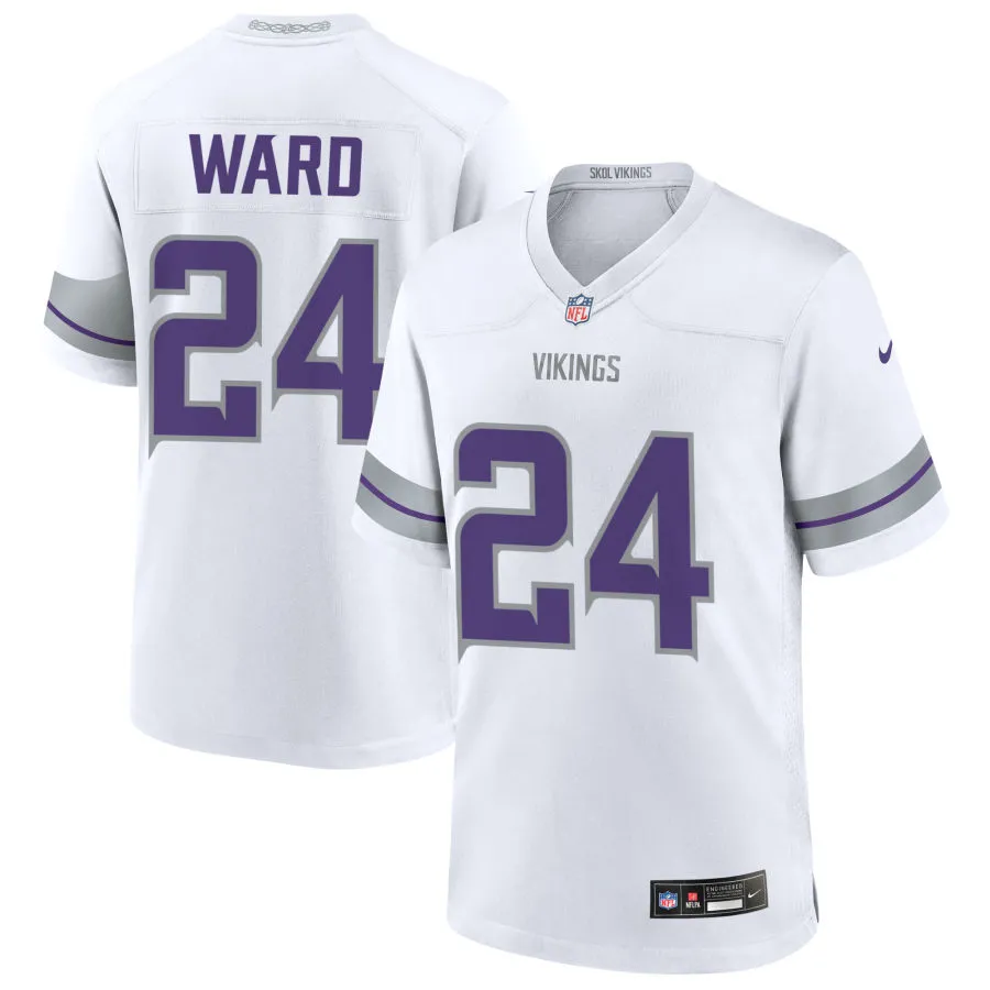 Men's Minnesota Vikings #24 Jay Ward Nike White Alternate Vapor F.U.S.E. Winter Warrior Limited Jersey