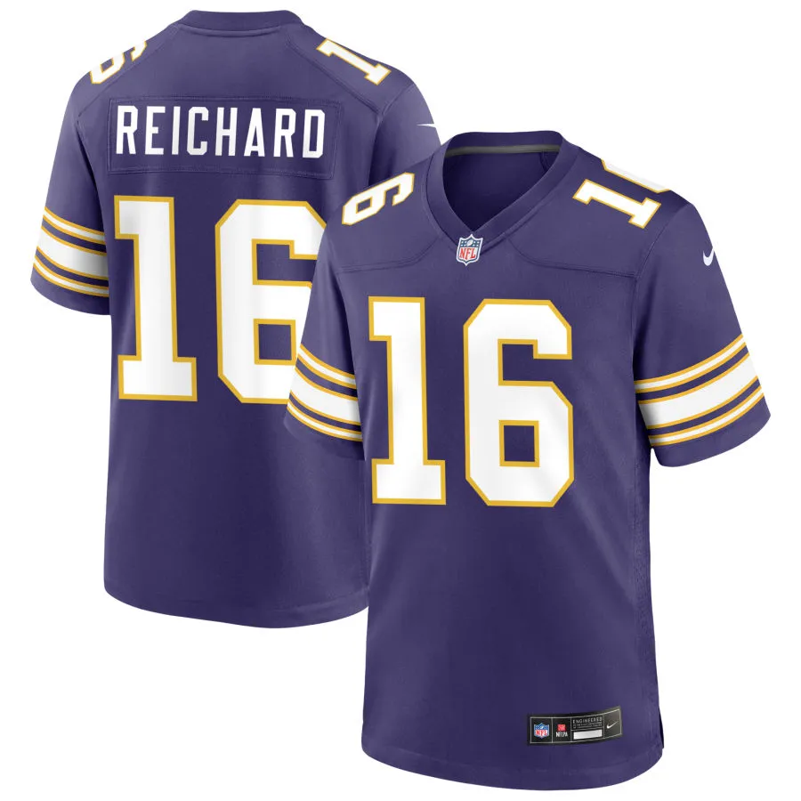 Men's Minnesota Vikings #16 Will Reichard Nike Purple Classic F.U.S.E. Limited Jersey