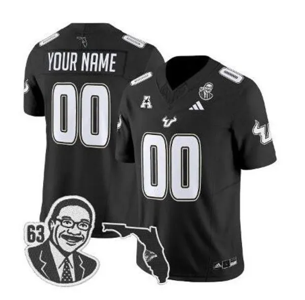 South Florida Bulls Custom 2025 Black Football Game Jersey