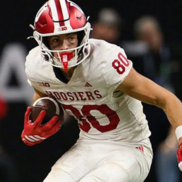 Indiana Hoosiers ##80 Charlie Becker White Hoosiers College Football Jersey