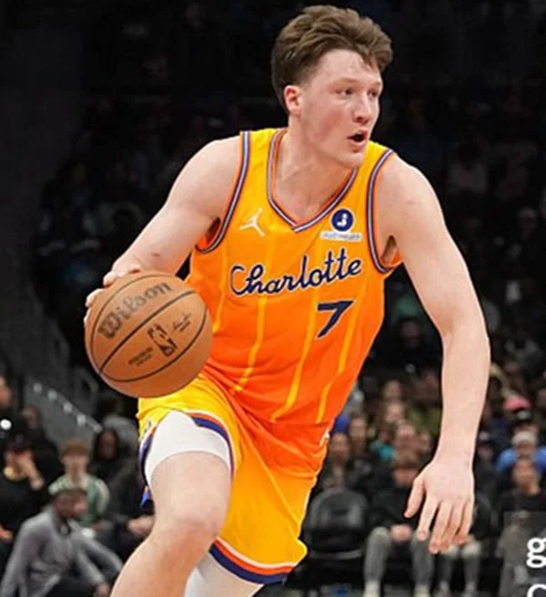 Men's Charlotte Hornets #7 Kon Knueppel Orange 2025-26 City Edition Swingman Jersey