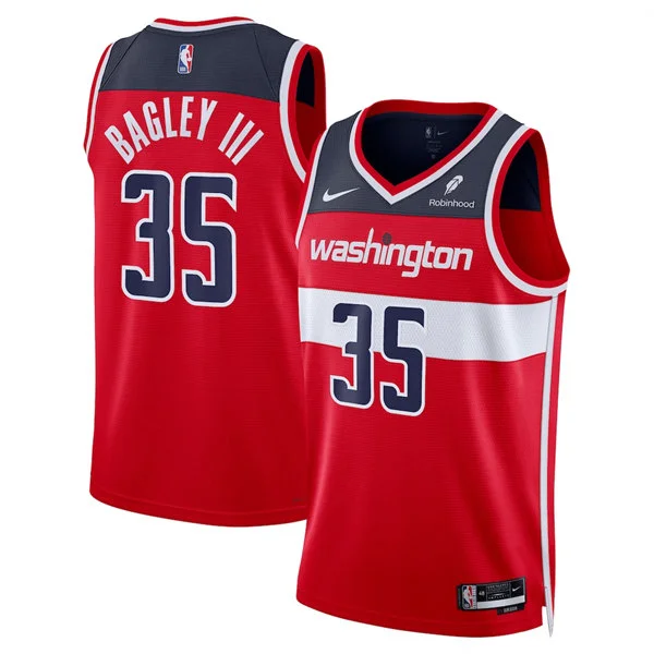 Mens Washington Wizards #35 Marvin Bagley III Red Nike Icon Edition Swingman Jersey