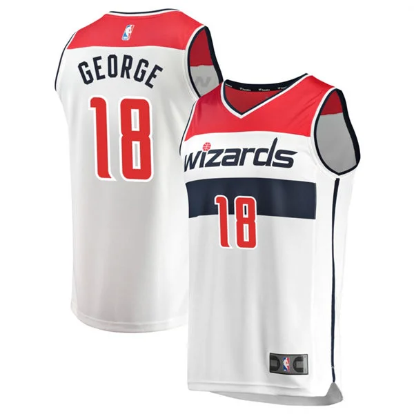 Mens Washington Wizards #18 Kyshawn George Nike White Association Edition Swingman Jersey