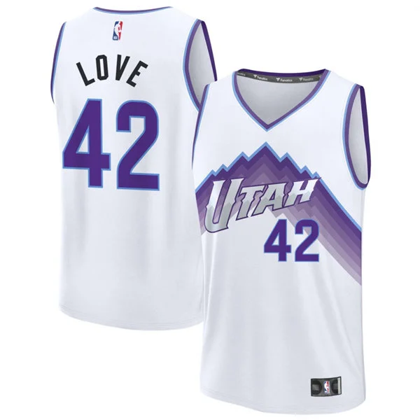 Mens Utah Jazz #42 Kevin Love Nike 2026 White Association Edition Swingman Jersey