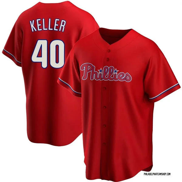 Mens Philadelphia Phillies #40 Brad Keller Nike Red Alternate Limited Jersey
