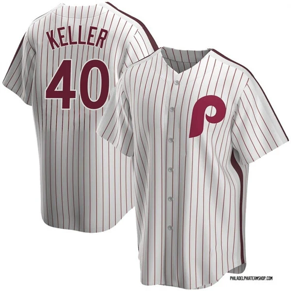 Mens Philadelphia Phillies #40 Brad Keller Nike White Cooperstown Collection Jersey