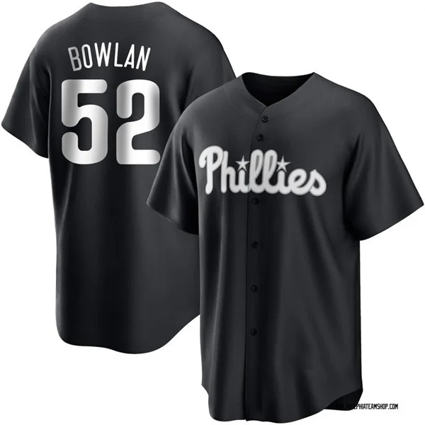 Mens Philadelphia Phillies #52 Jonathan Bowlan Nike Black Fashion Limited Jersey