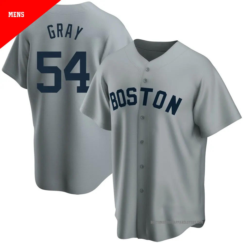 Men's Boston Red Sox #54 Sonny Gray  Nike Gray Road Cooperstown Collection Jersey