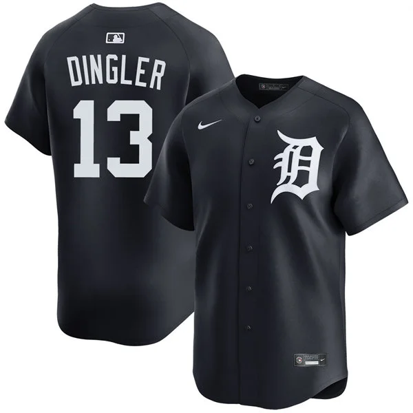 Men's Detroit Tigers #13 Dillon Dingler Nike Navy White Alternate Limited Player Jersey