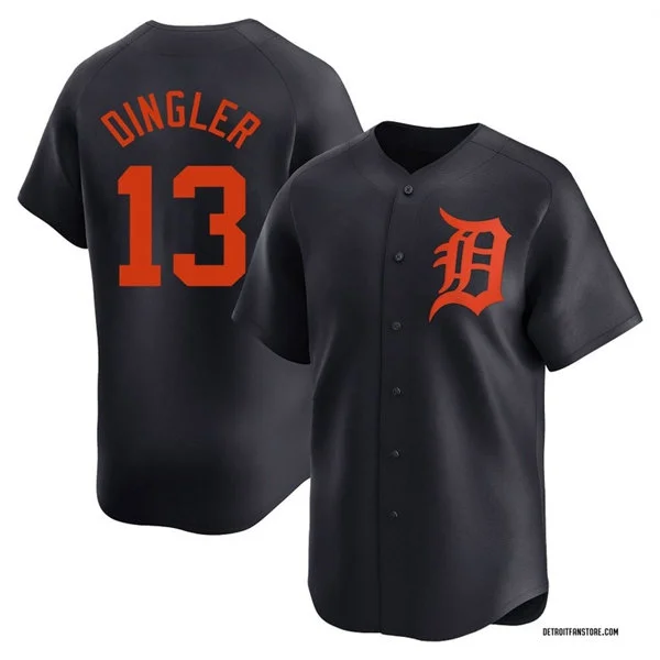 Men's Detroit Tigers #13 Dillon Dingler Nike Navy Orange Limited Player Jersey