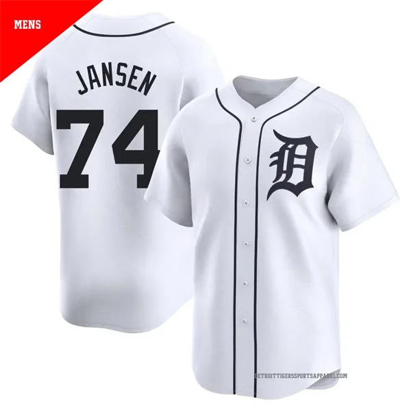 Men's Detroit Tigers #74 Kenley Jansen Nike White Home Limited Player Jersey