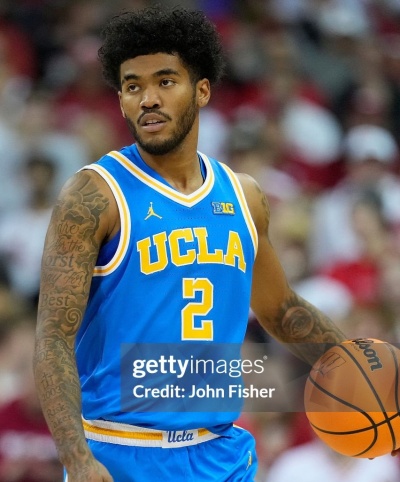 UCLA Bruins #2 Donovan Dent 2025 BIG Royal College Basketball Game Jersey