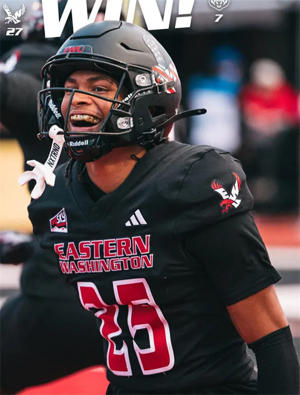 Eastern Washington Eagles Custom Black 2026 Football Game Jersey