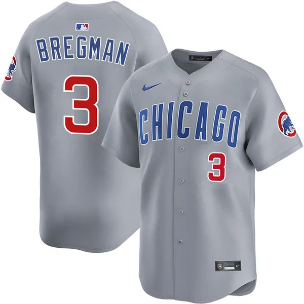Youth Chicago Cubs #3 Alex Bregman Nike Gray Road Limited Jersey