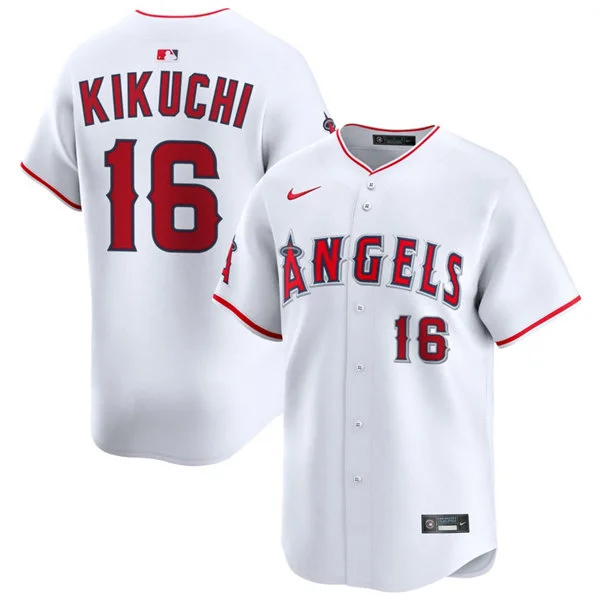 Mens Los Angeles Angels #16 Yusei Kikuchi Nike White Home Limited Jersey