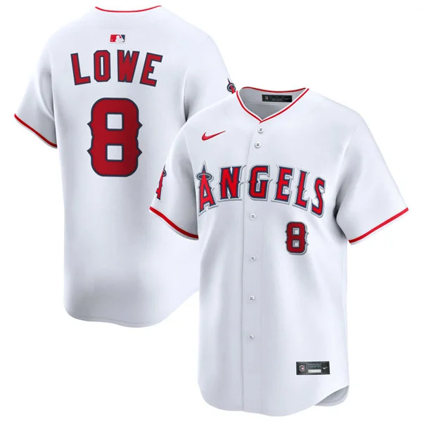 Mens Los Angeles Angels #8 Josh Lowe Nike White Home Limited Jersey