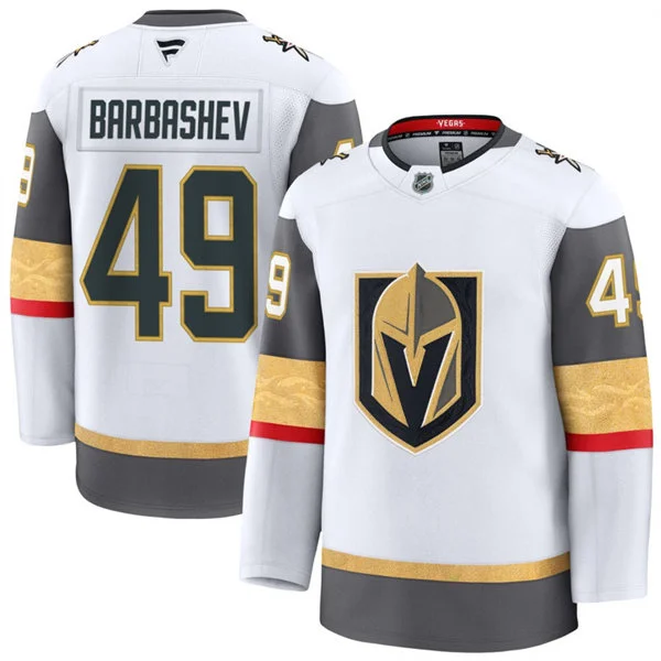 Mens Vegas Golden Knights #49 Ivan Barbashev Fanatics Away White Premium Jersey(1)