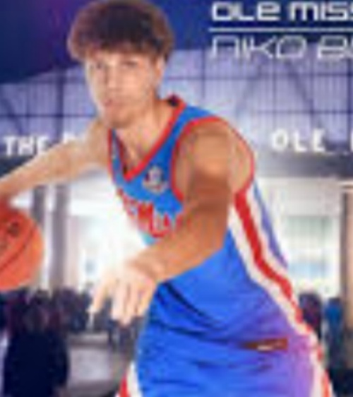 Ole Miss Rebels #7 Niko Bundalo 2025 Blue College Basketball Game Jersey