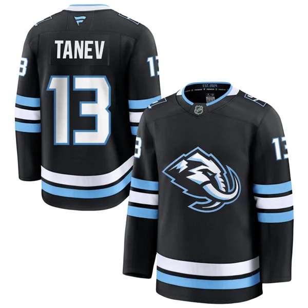 Mens Utah Mammoth #13 Brandon Tanev Fanatics Home Black Premium Jersey