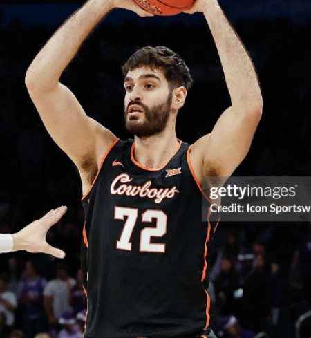 Oklahoma State Cowboys#72 Lefteris Mantzoukas 2025 Black College Basketball Game Jersey