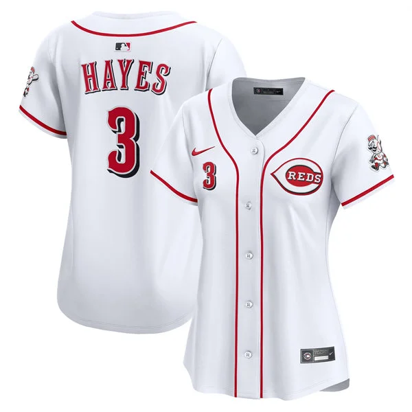 Womens Cincinnati Reds #3 Ke'Bryan Hayes Nike White Home Limited Jersey