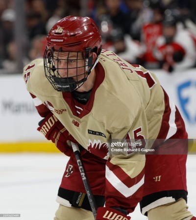 Boston College Eagles #15 Oskar Jellvik 2025 Cream College Hockey Game Jersey