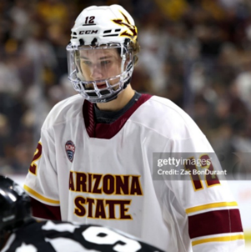 Arizona State Sun Devils #12 Cullen Potter 2025 White College Hockey Game Jersey