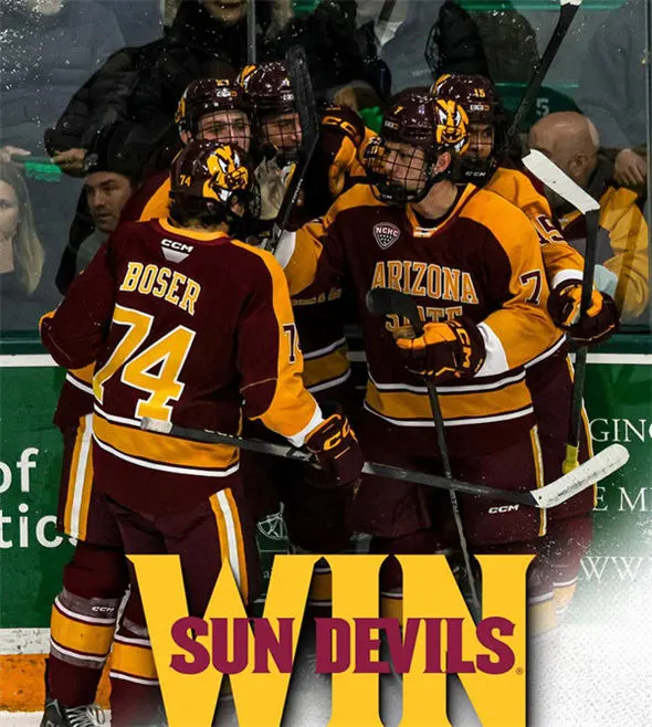 Arizona State Sun Devils Custom CCM 2026 Maroon with Gold College Hockey Game Jersey
