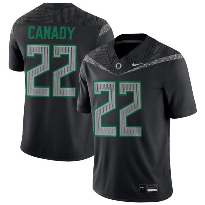 Oregon Ducks #22 Jadon Canady Black GENERATION O FLY ERA F.U.S.E. Limmited Football Game Jersey