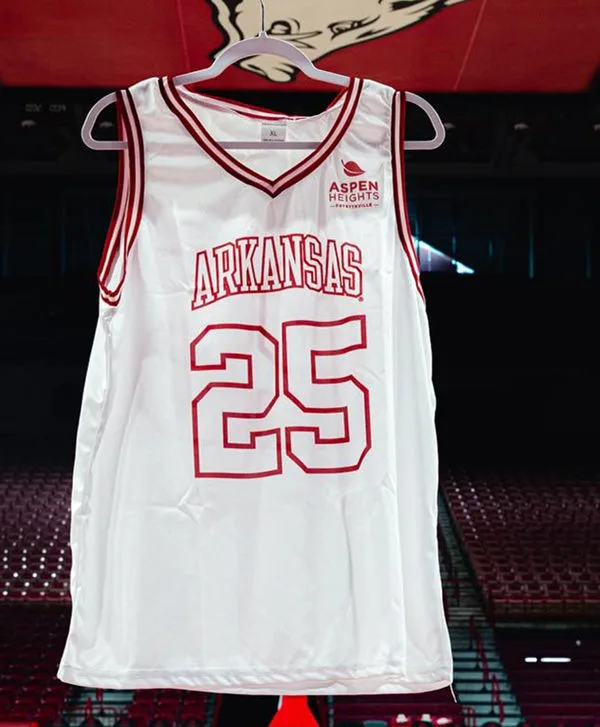Arkansas Razorbacks Custom 2026 White Basketball Throwback Jersey