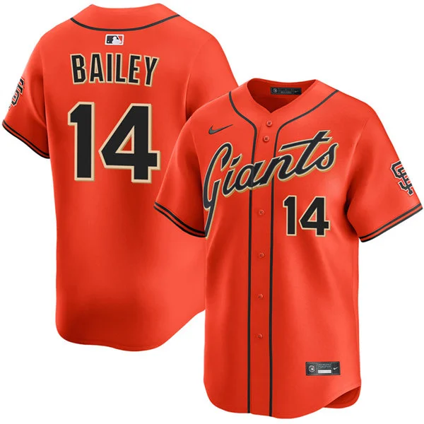 Mens San Francisco Giants #14 Patrick Bailey Nike Orange Alternate Limited Jersey