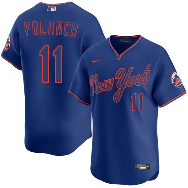 Mens New York Mets #11 Jorge Polanco Nike Royal Pullover Alternate 2nd Limited Jersey