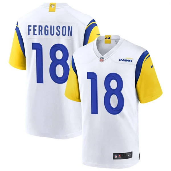 Mens Los Angeles Rams #18 Terrance Ferguson Nike White Alternate Vapor F.U.S.E. Limited Jersey