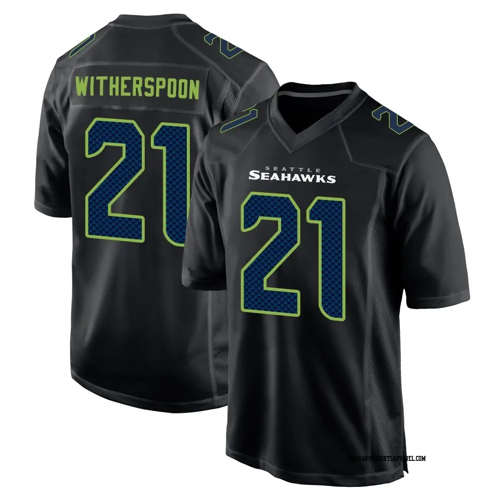 Men's Seattle Seahawks #21 Devon Witherspoon Nike Black Carbon Fashion Game Jersey