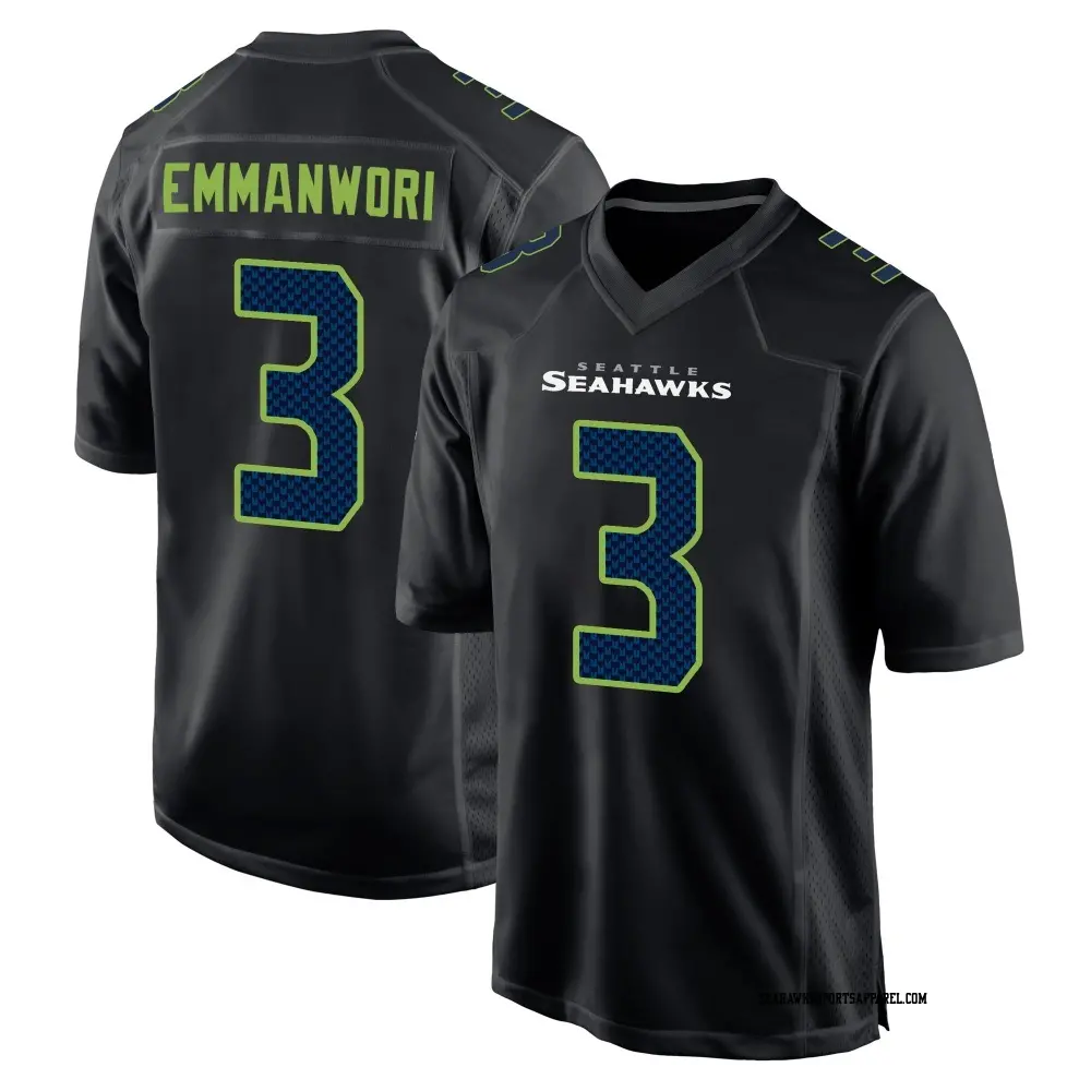 Men's Seattle Seahawks #3 Nick Emmanwori Nike Black Carbon Fashion Game Jersey