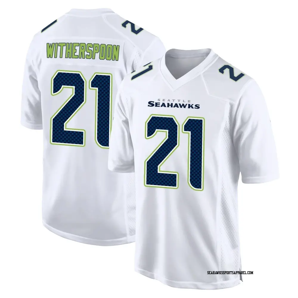 Men's Seattle Seahawks #21 Devon Witherspoon Nike White Tundra Fashion Game Jersey
