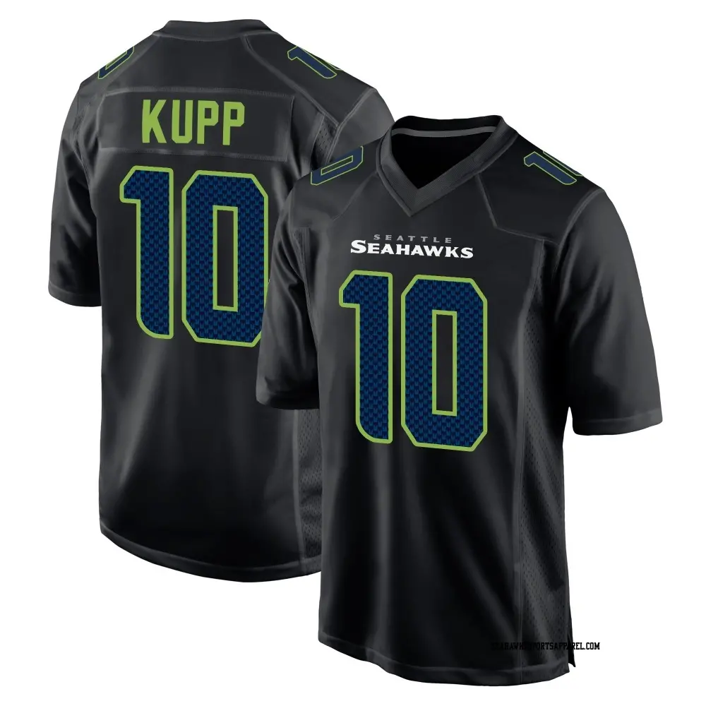 Men's Seattle Seahawks #10 Cooper Kupp Nike Black Carbon Fashion Game Jersey