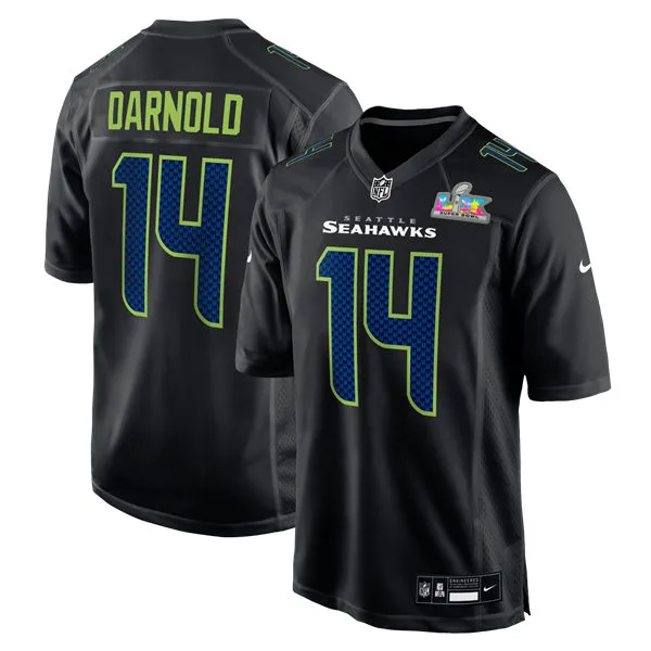 Youth Seattle Seahawks #14 Sam Darnold Nike Black Carbon Fashion Game Jersey