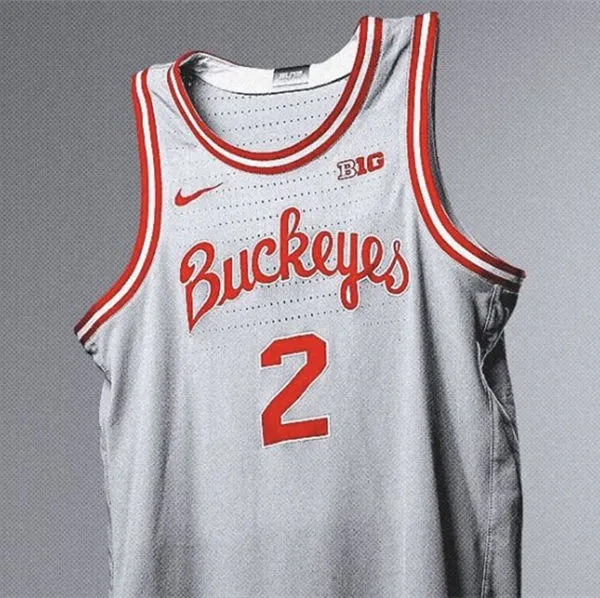 Ohio State Buckeyes Custom Gray 1980s Throwback Version Basketball Jersey