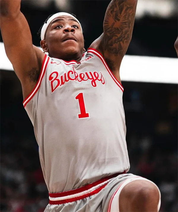 Ohio State Buckeyes #1 Amare Bynum Gray 1980s Throwback Basketball Jersey