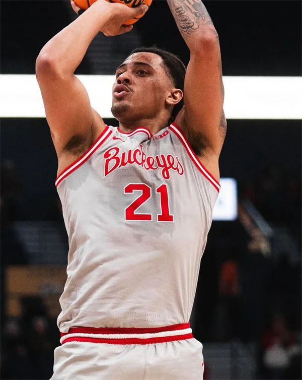 Ohio State Buckeyes #21 Devin Royal Gray 1980s Throwback Basketball Jersey