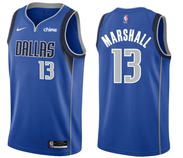 Mens Dallas Mavericks #13 Naji Marshall Nike Blue Icon Edition Swingman Jersey