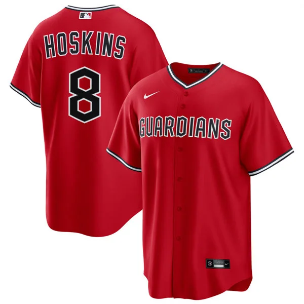 Mens Cleveland Guardians #8 Rhys Hoskins Nike Red Alternate Limited Jersey