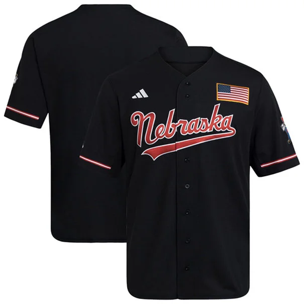 Nebraska Huskers Custom 2026 Black Baseball Game Jersey