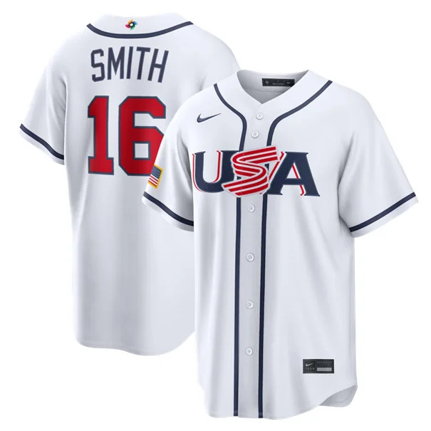 USA #16 Will Smith Nike White 2026 World Baseball Classic Limited Jersey